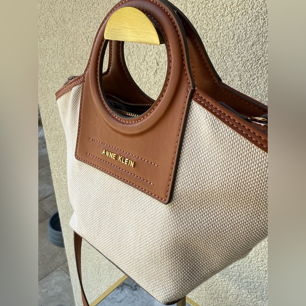 Anne Klein Tan Leather Handbag